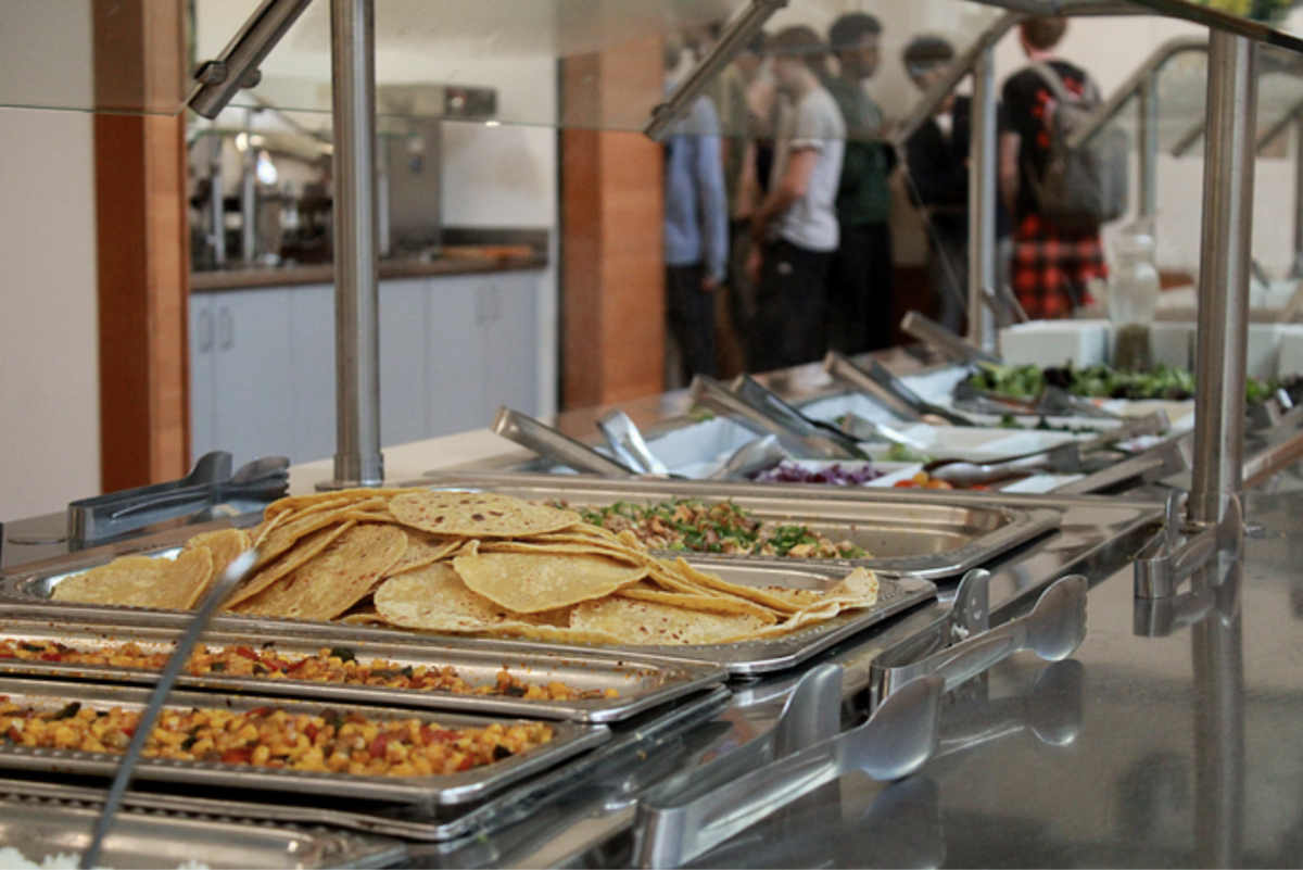 The buffet-style Branson lunch in the commons. There are two major changes to school lunch this school year, including changed leadership and a new provider.